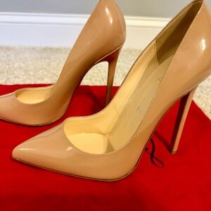 Christian Louboutin Blush Patent Leather Heels